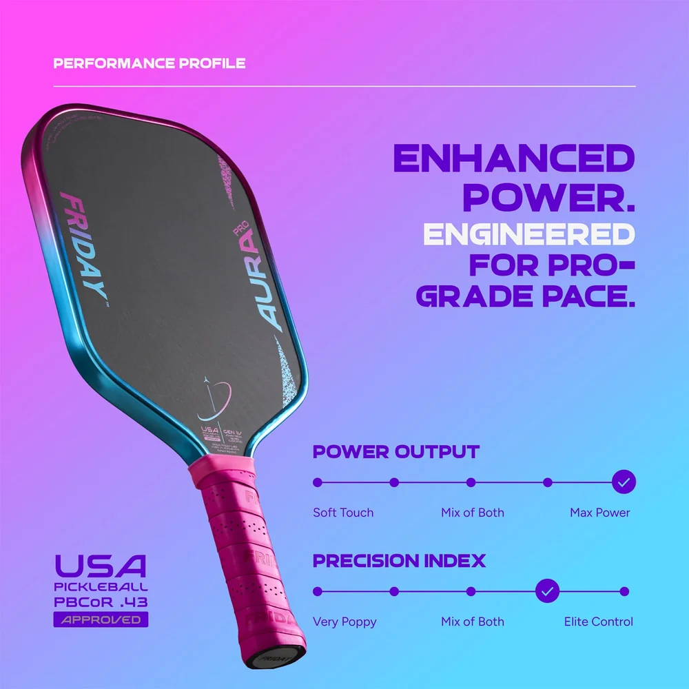 Vợt Pickleball Friday AURA PRO VICE Metallic Colorways 8